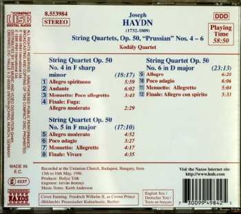 CD Joseph Haydn: String Quartets "Prussian" - Op. 50 - Nos. 4 - 6
