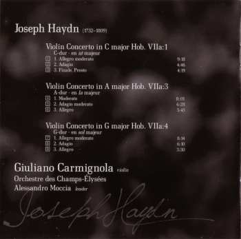 CD Joseph Haydn: Violin Concertos