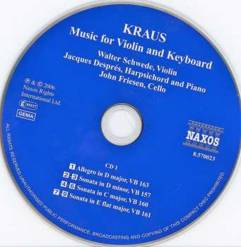 2CD Joseph Martin Kraus: Complete Chamber Music With Keyboard