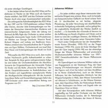 CD Johannes Wildner: Eine Frühlingsmusik • Feste Im Herbst • Idylle