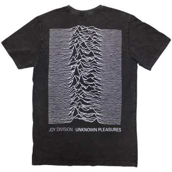 Marchandises Joy Division: Joy Division Unisex Stone Wash T-shirt: Pulsar Pocket Wave (back Print) (small) S
