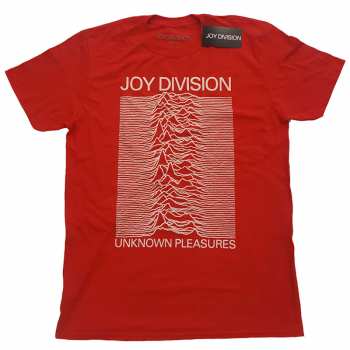 Marchandises Joy Division: Tričko Unknown Pleasures White On Red  XS