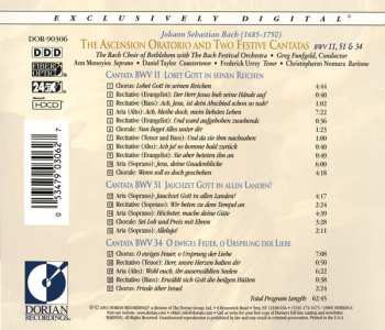 CD Johann Sebastian Bach: The Ascension Oratorio And Two Festive Cantatas