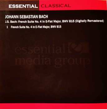 CD Johann Sebastian Bach: French Suite No. 4 In E-Flat Major, BWV 815