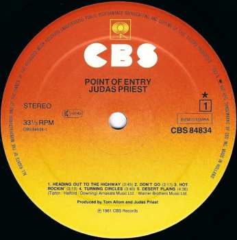 LP Judas Priest: Point Of Entry