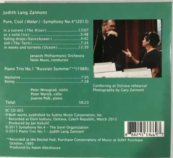 CD Judith Lang Zaimont: Pure, Cool (Water) - Symphony No. 4 / Piano Trio: Russian Summer