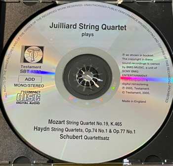 CD Juilliard String Quartet: Mozart . Haydn . Schubert