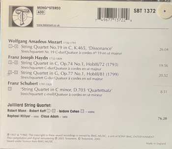 CD Juilliard String Quartet: Mozart . Haydn . Schubert