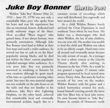 CD Juke Boy Bonner: Ghetto Poet