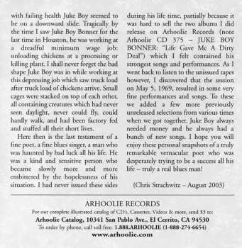 CD Juke Boy Bonner: Ghetto Poet