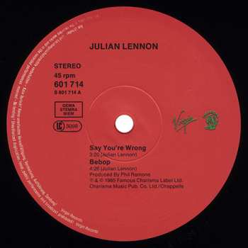 LP Julian Lennon: Say You're Wrong