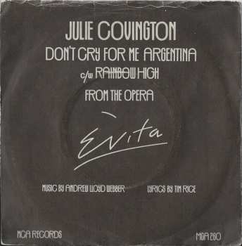Album Julie Covington: Don't Cry For Me Argentina