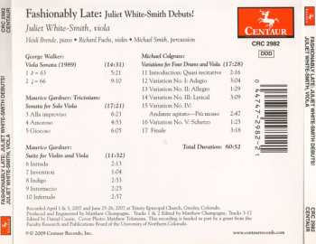 CD Michael Colgrass: Fashionably Late: Juliet White-Smith Debuts!