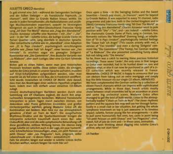 CD Juliette Gréco: Abendlied