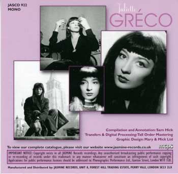 CD Juliette Gréco: Les Grandes Chansons De Juliette Gréco