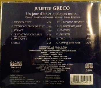 CD Juliette Gréco: Un Jour D'Ete Et Quelques Nuits...