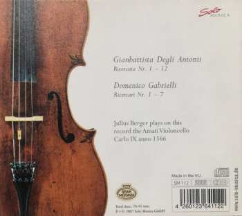 CD Julius Berger: Birth Of The Cello