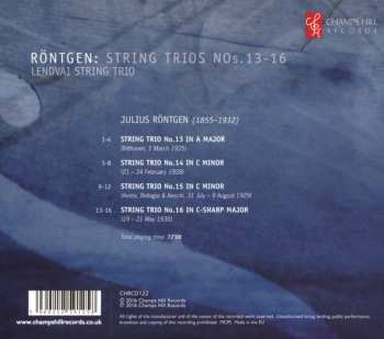 CD Julius Röntgen: Röntgen: String Trios, Nos.13-16 [Vol.4]
