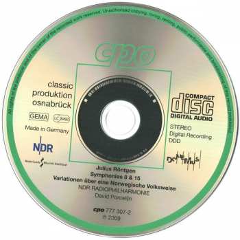 CD NDR Radiophilharmonie: Symphonies 8 & 15 • Variationen Über Eine Norwegische Volksweise