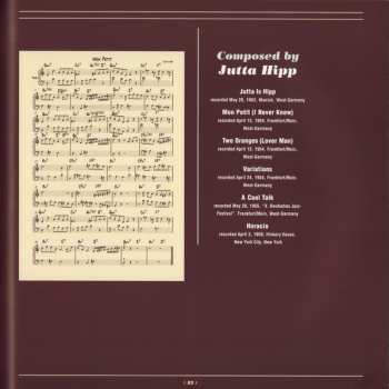 6CD/DVD/Coffret Jutta Hipp: Hipp Is Cool • The Life And Art Of Jutta Hipp LTD