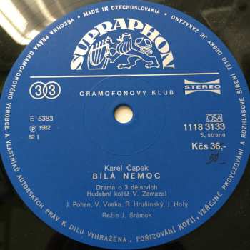 3LP Karel Čapek: Bílá Nemoc