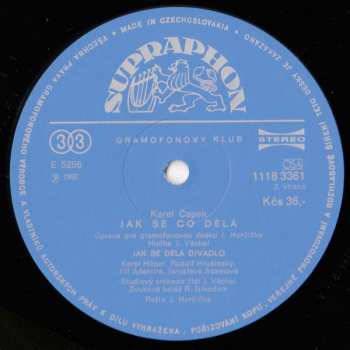 2LP Karel Čapek: Jak Se Co Dělá