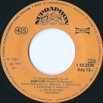SP Karel Gott: Babylon / Ještě To Daleko Mám