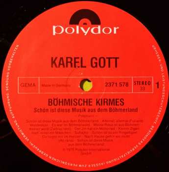 LP Karel Gott: Böhmische Kirmes Mit Karel Gott