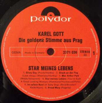 LP Karel Gott: Der Star Meines Lebens