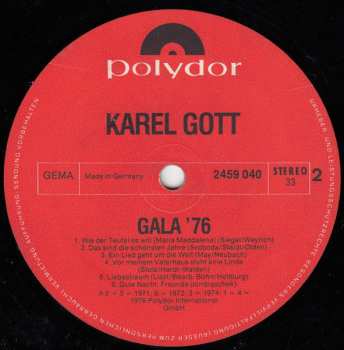 LP Karel Gott: Gala '76