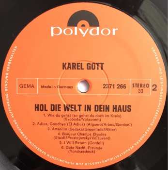 LP Karel Gott: Hol Die Welt In Dein Haus