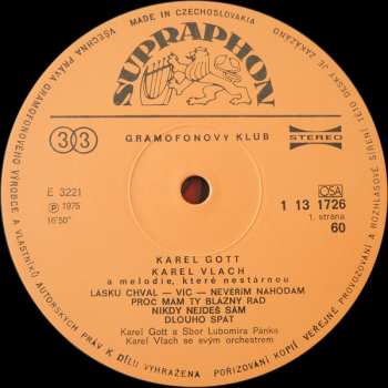 LP Karel Gott: Melodie, Které Nestárnou