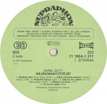 LP Karel Gott: Nejromantičtější