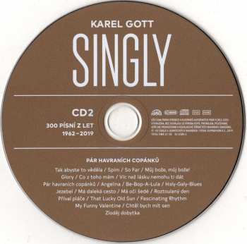 15CD/Coffret Karel Gott: Singly (300 Písní Z Let 1962-2019)