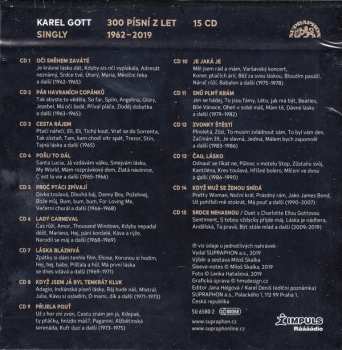 15CD/Coffret Karel Gott: Singly (300 Písní Z Let 1962-2019)