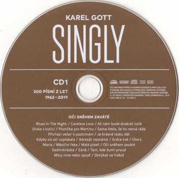 15CD/Coffret Karel Gott: Singly (300 Písní Z Let 1962-2019)