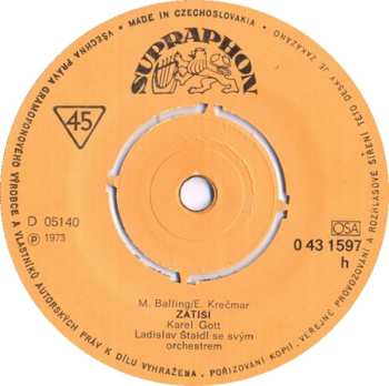 SP Karel Gott: Už Z Hor Zní Zvon • Zátiší