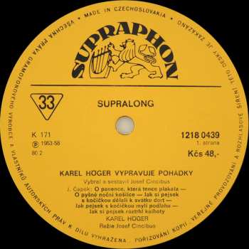LP Karel Höger: Karel Höger Vypravuje Pohádky