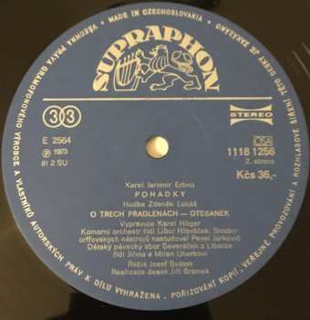 LP Karel Höger: Pohádky (Tři Zlaté Vlasy Děda Vševěda / O Třech Přadlenách / Otesánek)