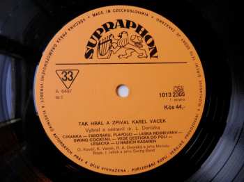 LP Karel Vacek: Tak Hrál A Zpíval Karel Vacek