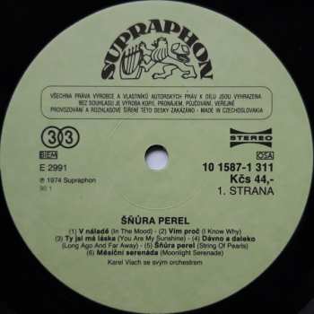 LP Karel Vlach Orchestra: Šňůra Perel