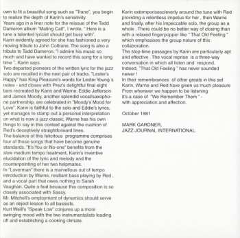 CD Warne Marsh: I Remember You...