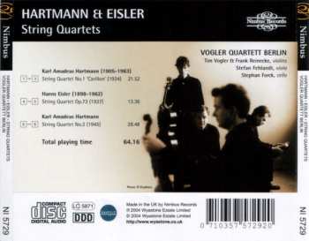 CD Karl Amadeus Hartmann: String Quartets