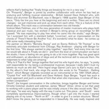 CD Dave Holland: Conversations