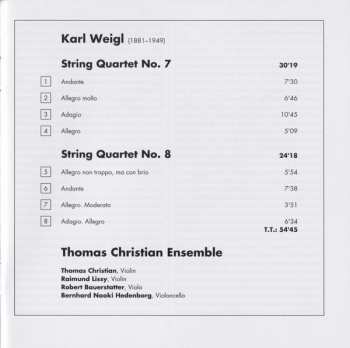 CD Thomas Christian Ensemble: String Quartets 7 & 8
