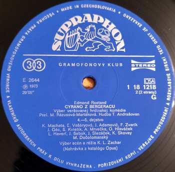 LP Edmond Rostand: Cyrano Z Bergeracu