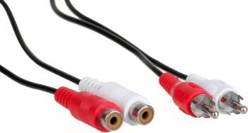 Audiotechnika KAS025 - stereo audio Extension câble 2,5 m avec connecteurs 2 x RCA (M) - 2 x RCA (F)