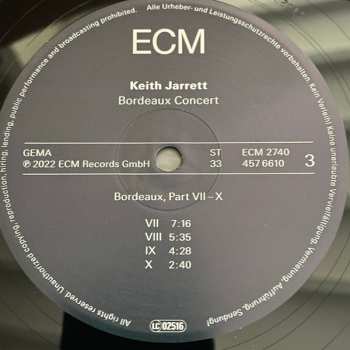 2LP Keith Jarrett: Bordeaux Concert