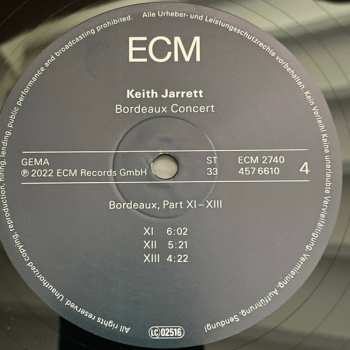 2LP Keith Jarrett: Bordeaux Concert