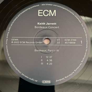 2LP Keith Jarrett: Bordeaux Concert